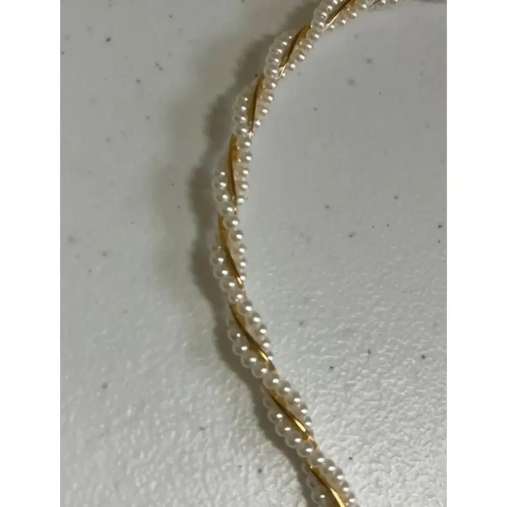 Pearl Bridal Headband Double Strand Faux High Quality Hairband
